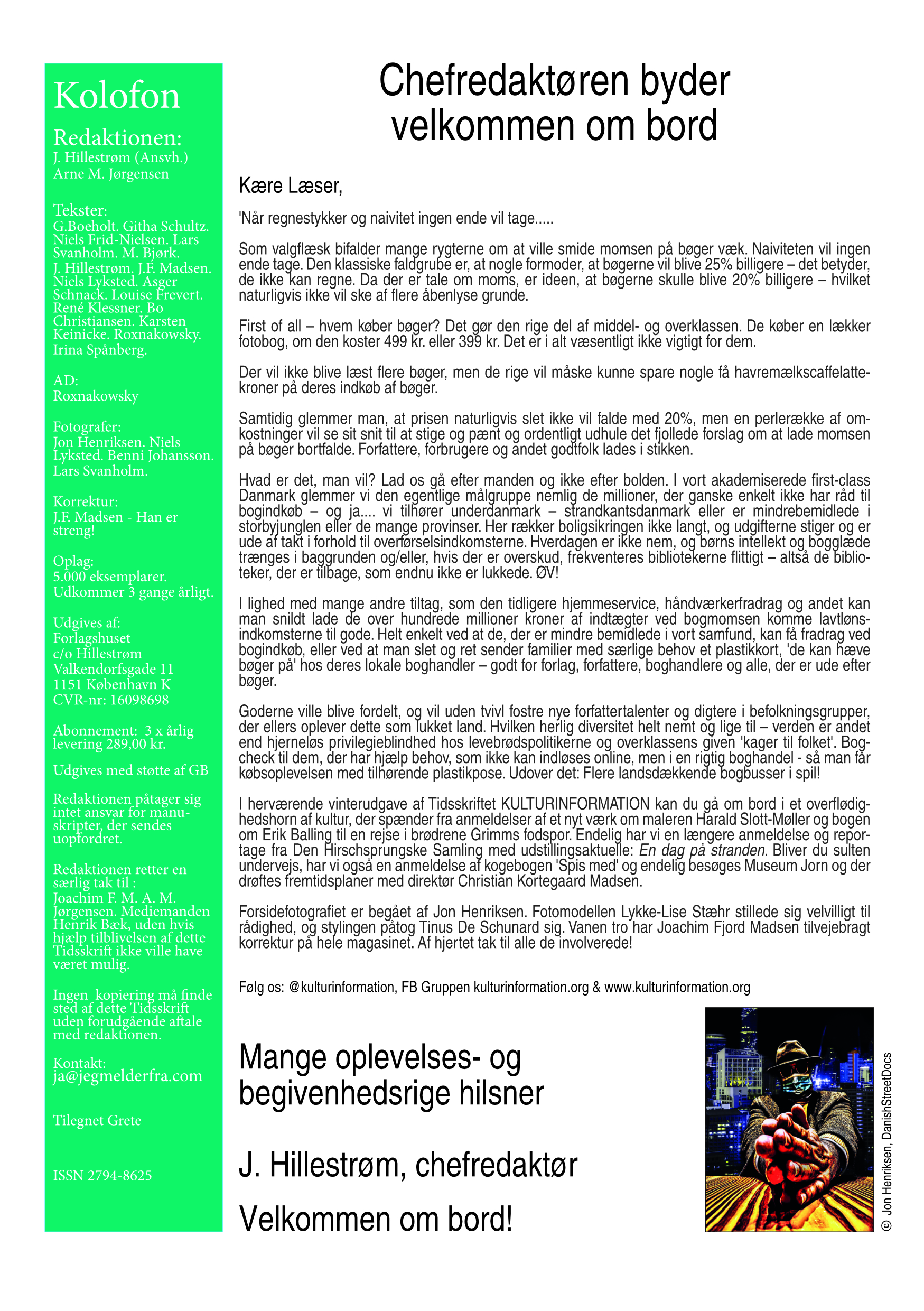 Tidsskriftet KULTURINFORMATION – Vinter 2025/26