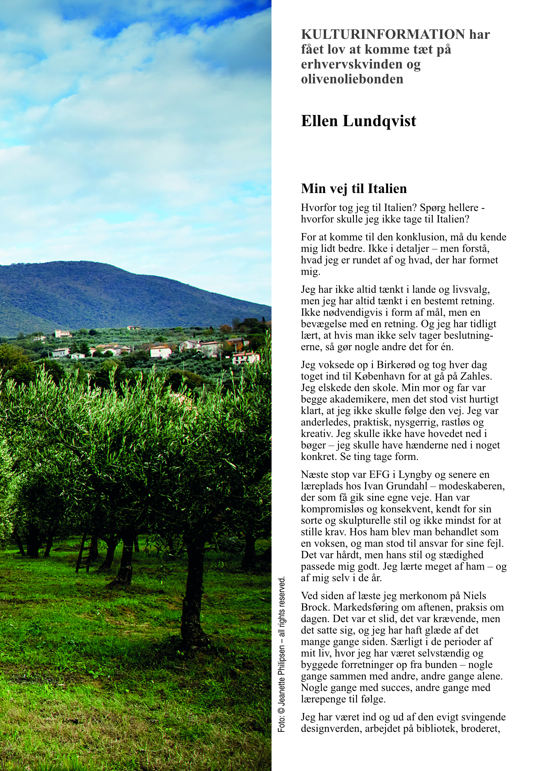 Ellen Lundqvist: Olivenolie - det flydende guld